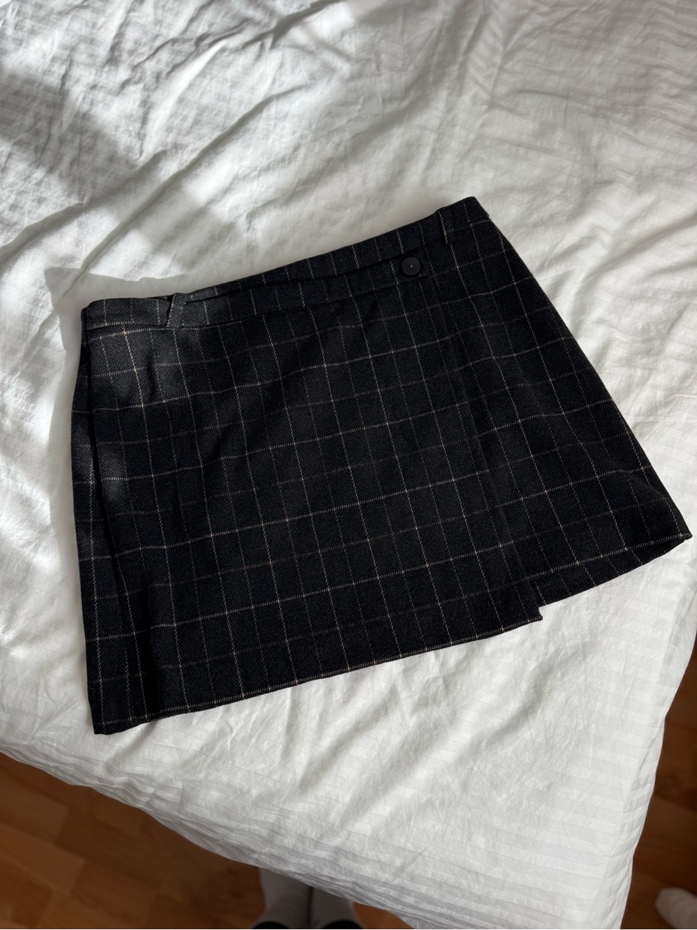 Catherine Malandrino Windowpane Plaid Mini Skirt β Size L (New)